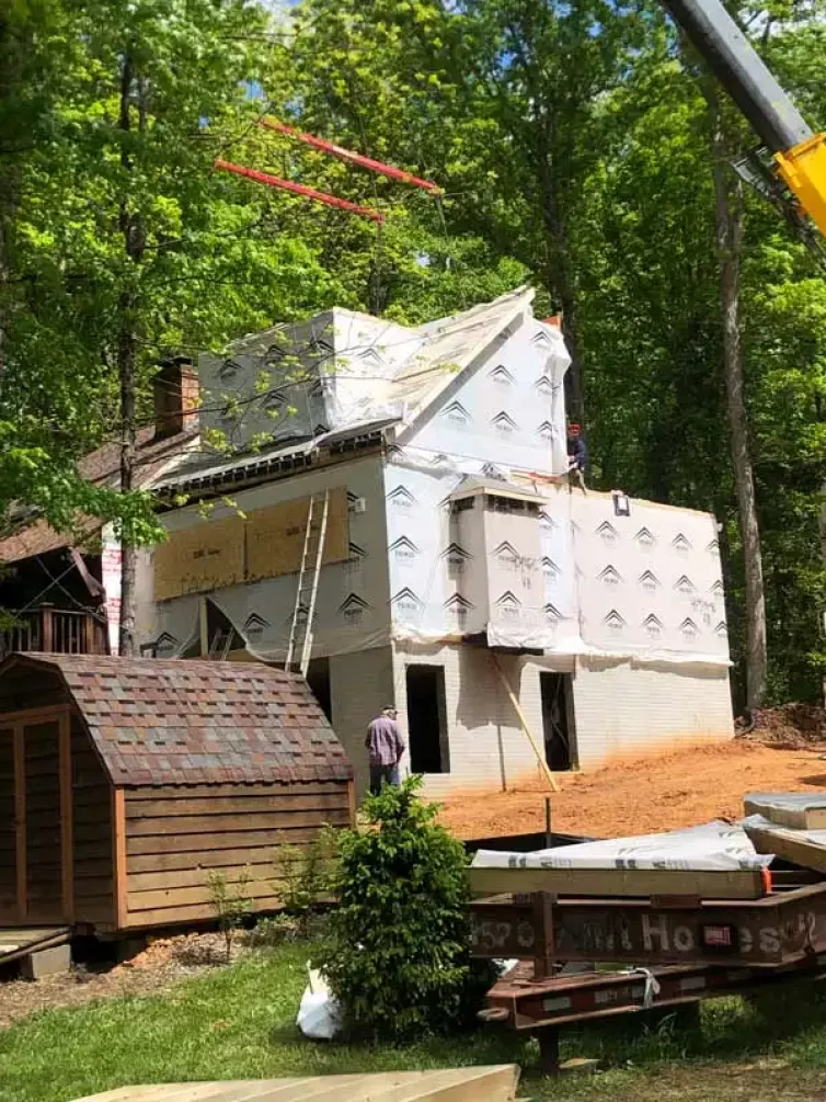 Modular Home Addition Under Construction from Carbide Construction