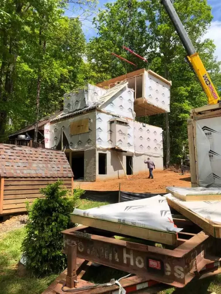 Modular Home Addition Under Construction from Carbide Construction