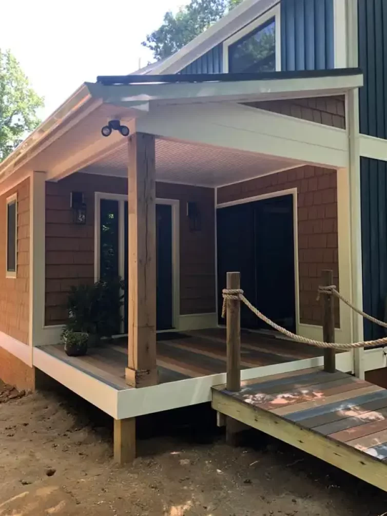 Lake Anna Back Porch after Modular Addition