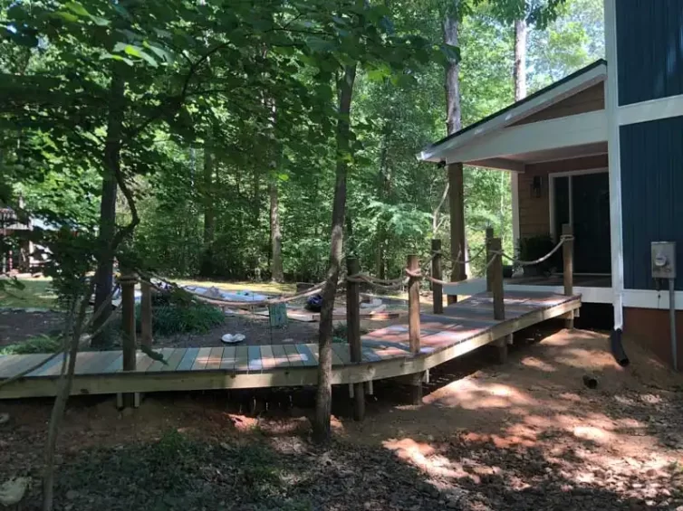 Lake Anna Back Porch Wooden Walkway