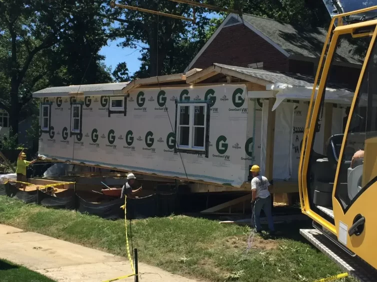 Modular Home Addition being placed