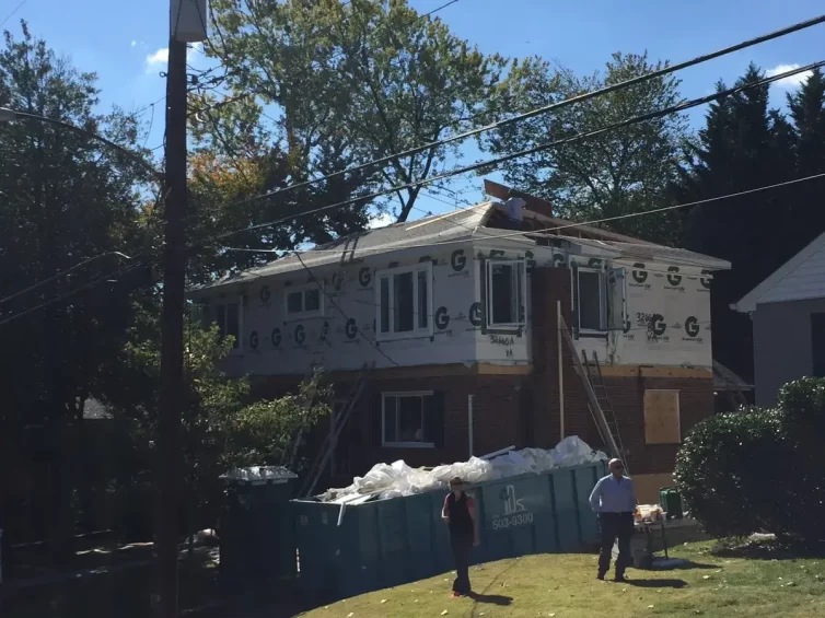 Arlington VA Modular Home Additions pieces being set