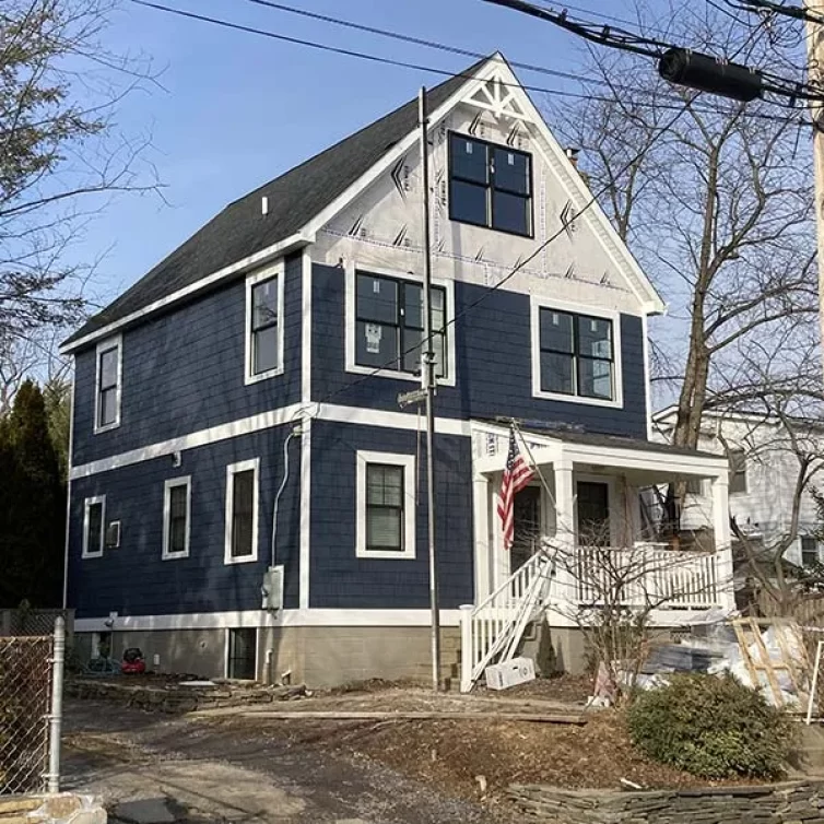 Second Story Addition Partially Finished Siding