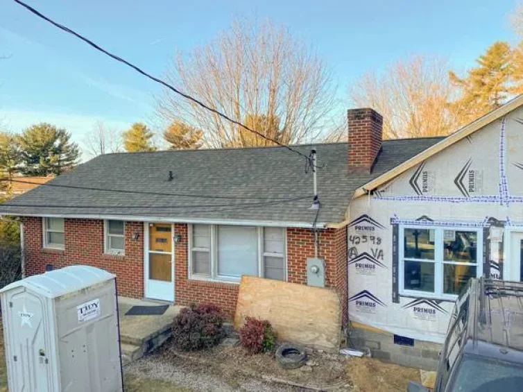 Front View During Construction in Blacksburg, VA