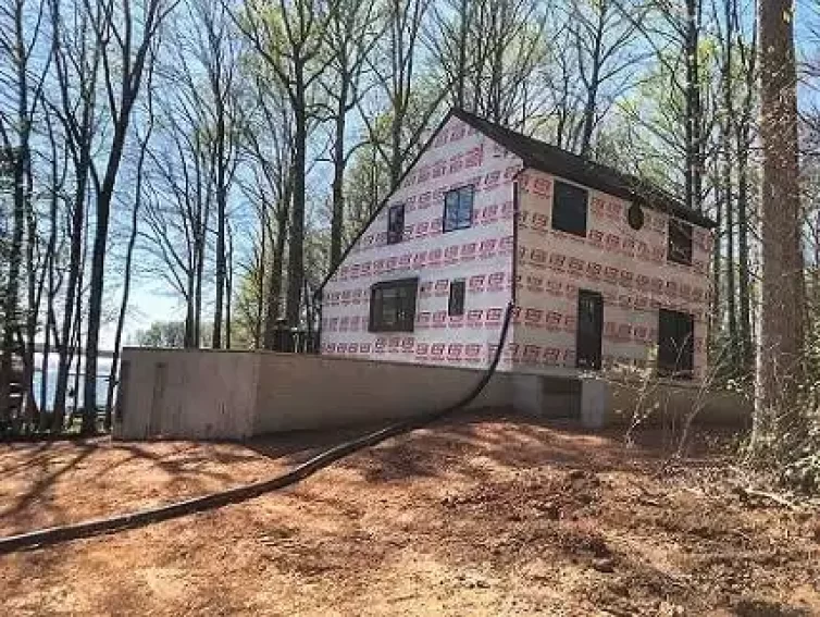 Lake Anna Back Modular Addition During Construction