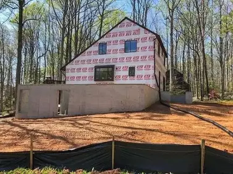 During Construction Lake Anna Modular Home Addition