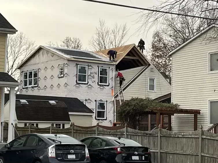 Falls Church Modular Home Addition During Construction