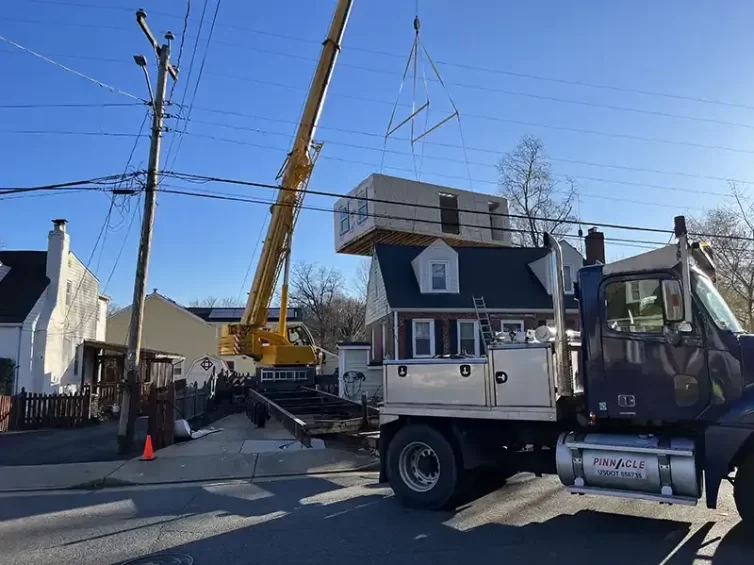 Falls Church Modular Addition Project Being Lifted