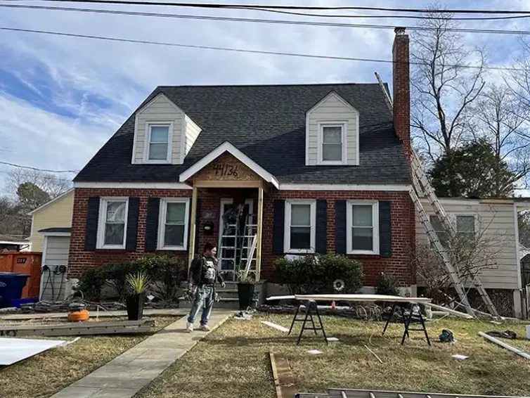 Falls Church Modular Home Addition Front Under Construction