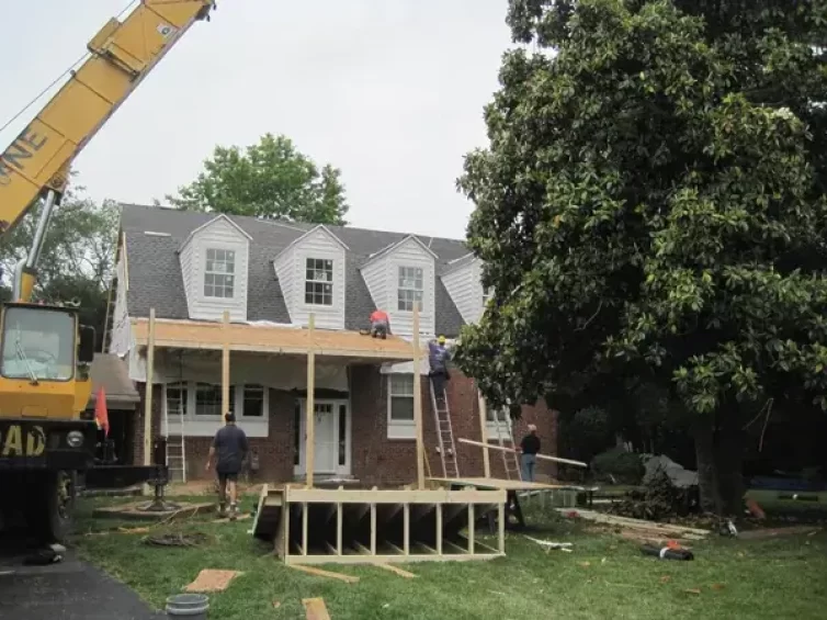 Adding Porch to second story modular addition