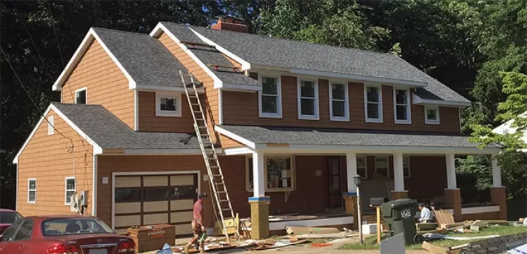 Modular Addition Springfield Ladder on Garage