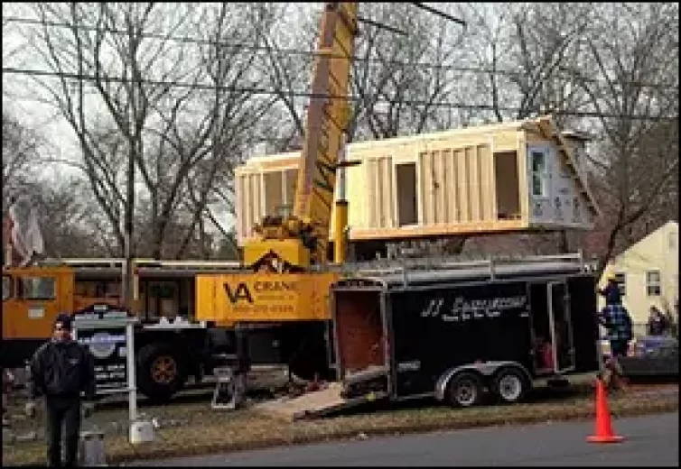 Second Story Modular Addition being Placed