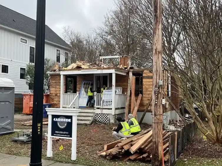 The Orchid - Arlington Modular House During Deconstruction